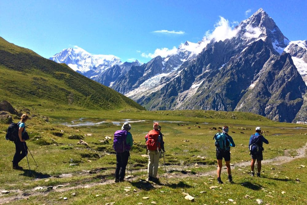 Randonneurs sur le Tour des Géants