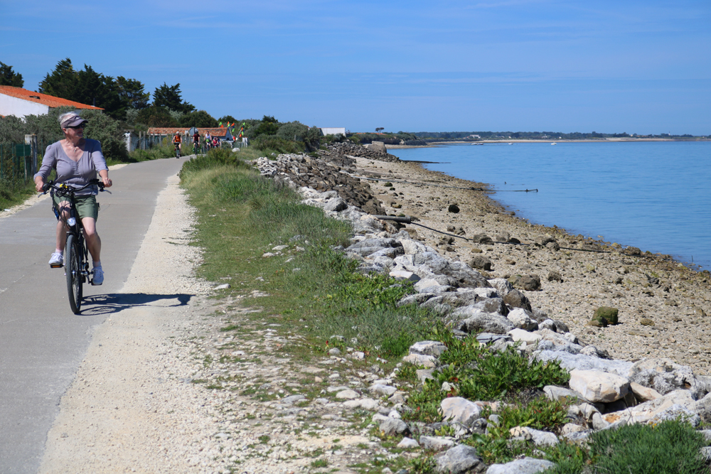 À vélo, le long du littoral à Saint-Martin-de-Ré © Florian Calvat