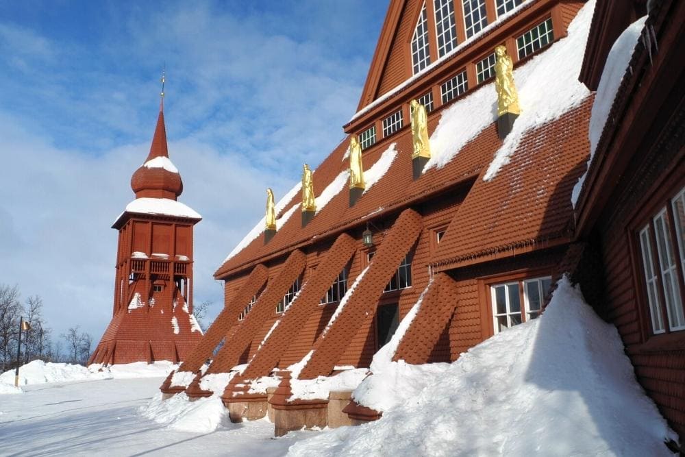 Architecture traditionnelle de la Laponie suédoise © François Trifard