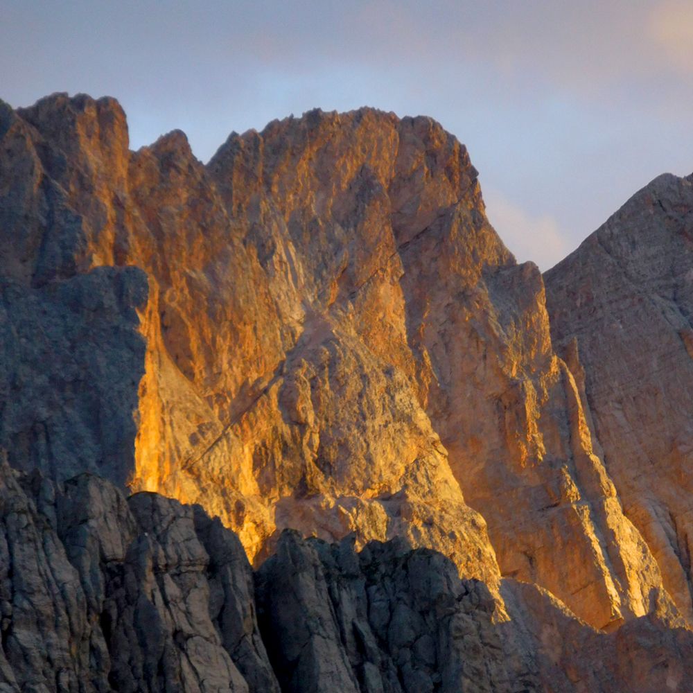 Coucher de soleil sur le massif des Odle