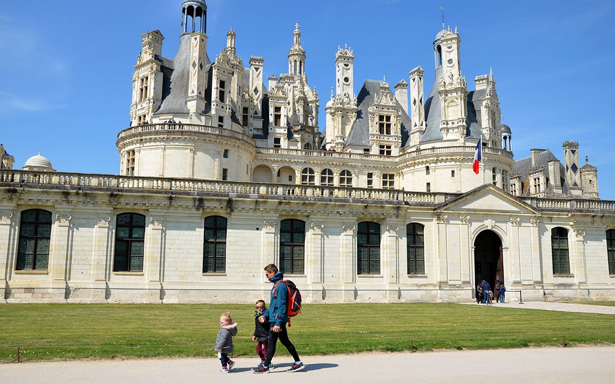 Famille au château de Chambord