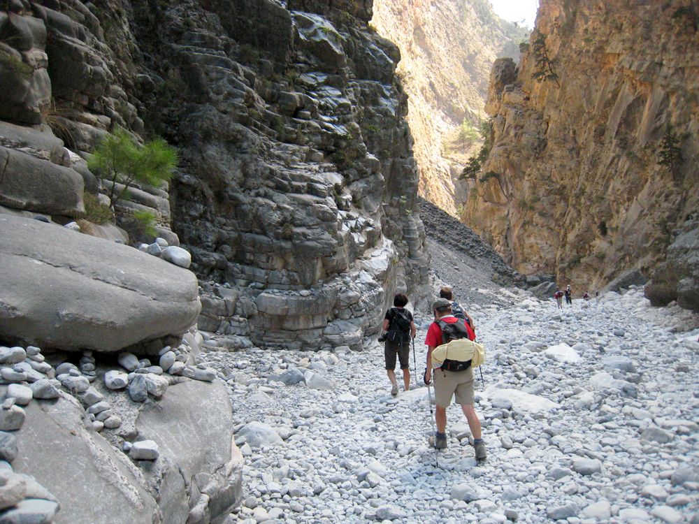 Dans les gorges de Samaria en Crète