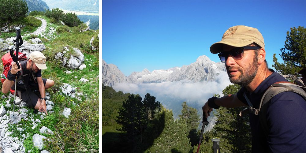 Le guide Laurent Comte sur le trek de Munich à Venise