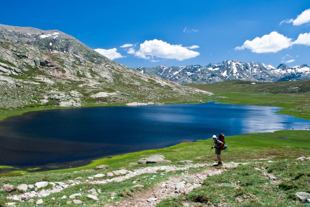 Vue sur le Lac de Nino sur le GR20