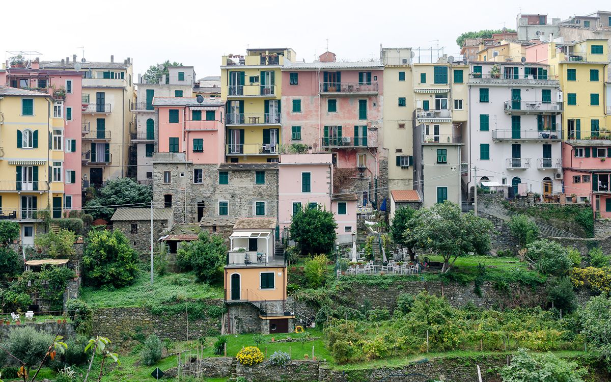 Maisons colorées dans le village de Corniglia