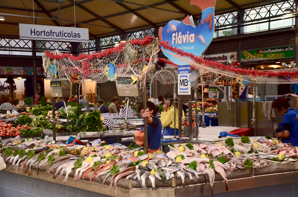 Marché couvert au Portugal