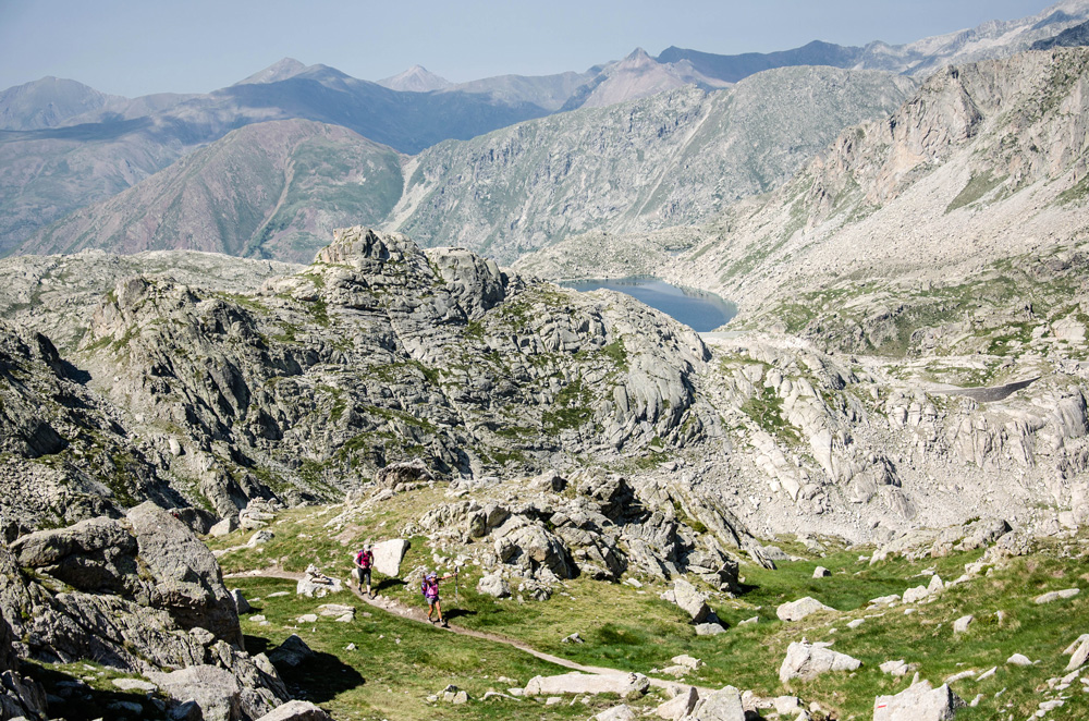 Paysage traversé avant le col de Saburo, au fond, l'estany de Saburo