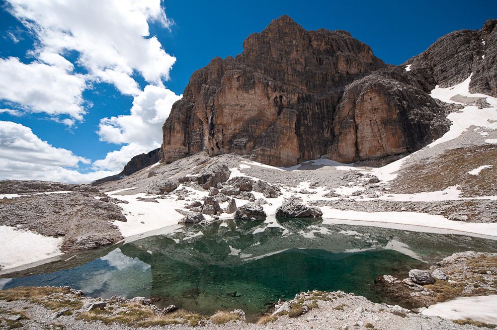 Petit lac sous Le Ponte, près du Piz Boè