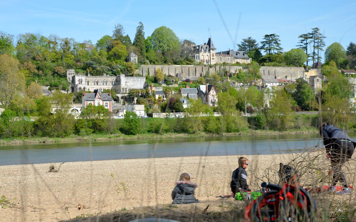 Pique-nique sur la plage de l’île de la Métairie entre-Amboise et Tours