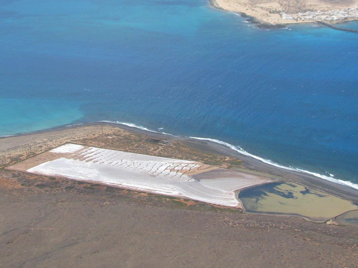 Les salines en bas des falaises