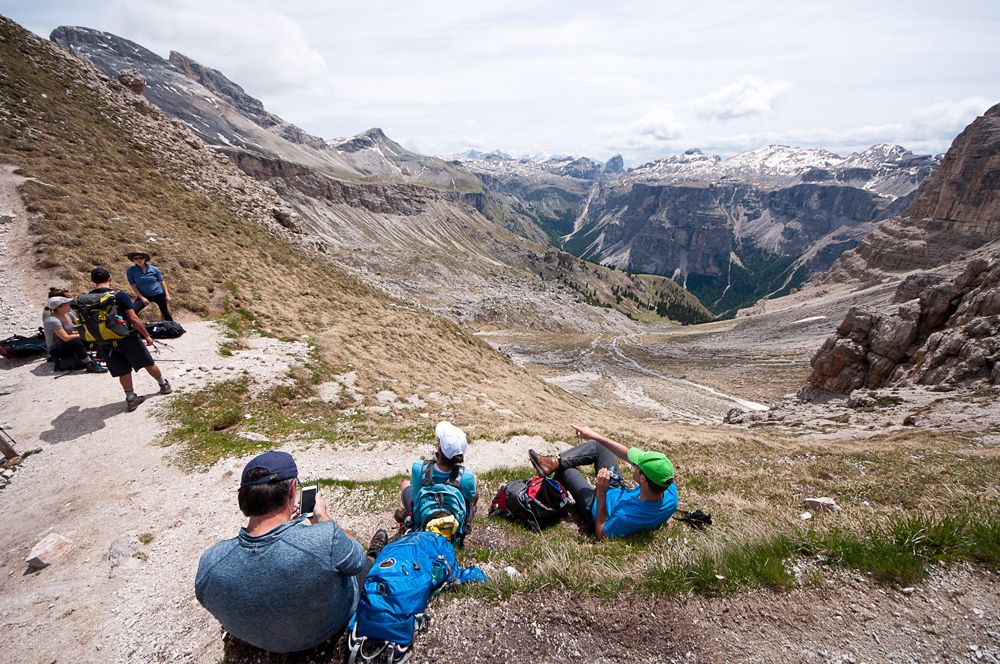 Vue sur la Vallunga depuis le col Forces de Siëles