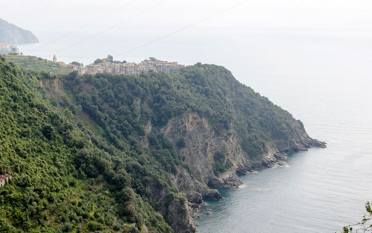 Le village de Corniglia depuis le sentiero Azzuro