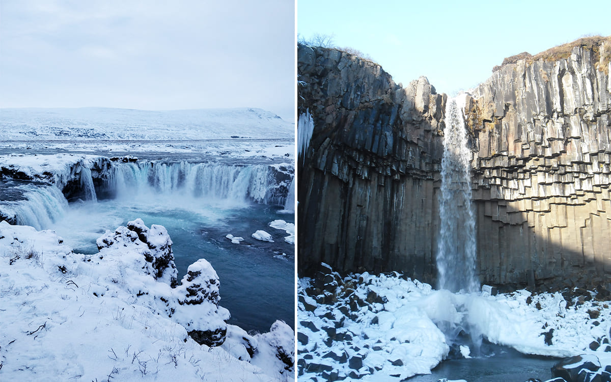 Cascade de Goðafoss et Svartifoss © Martin Devosse Cassandre dufour