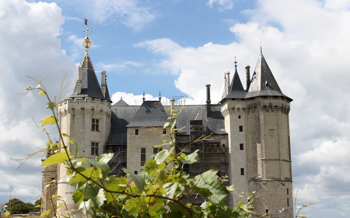 Chateau de Saumur sur la Loire à vélo