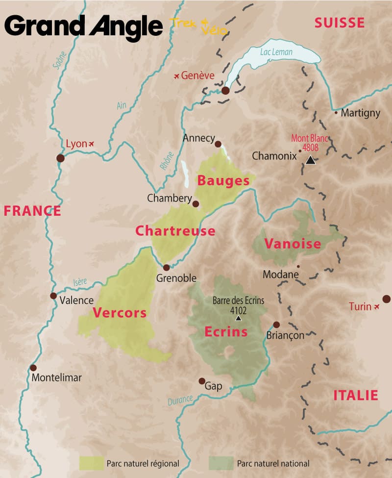 Cartes des Alpes du Nord