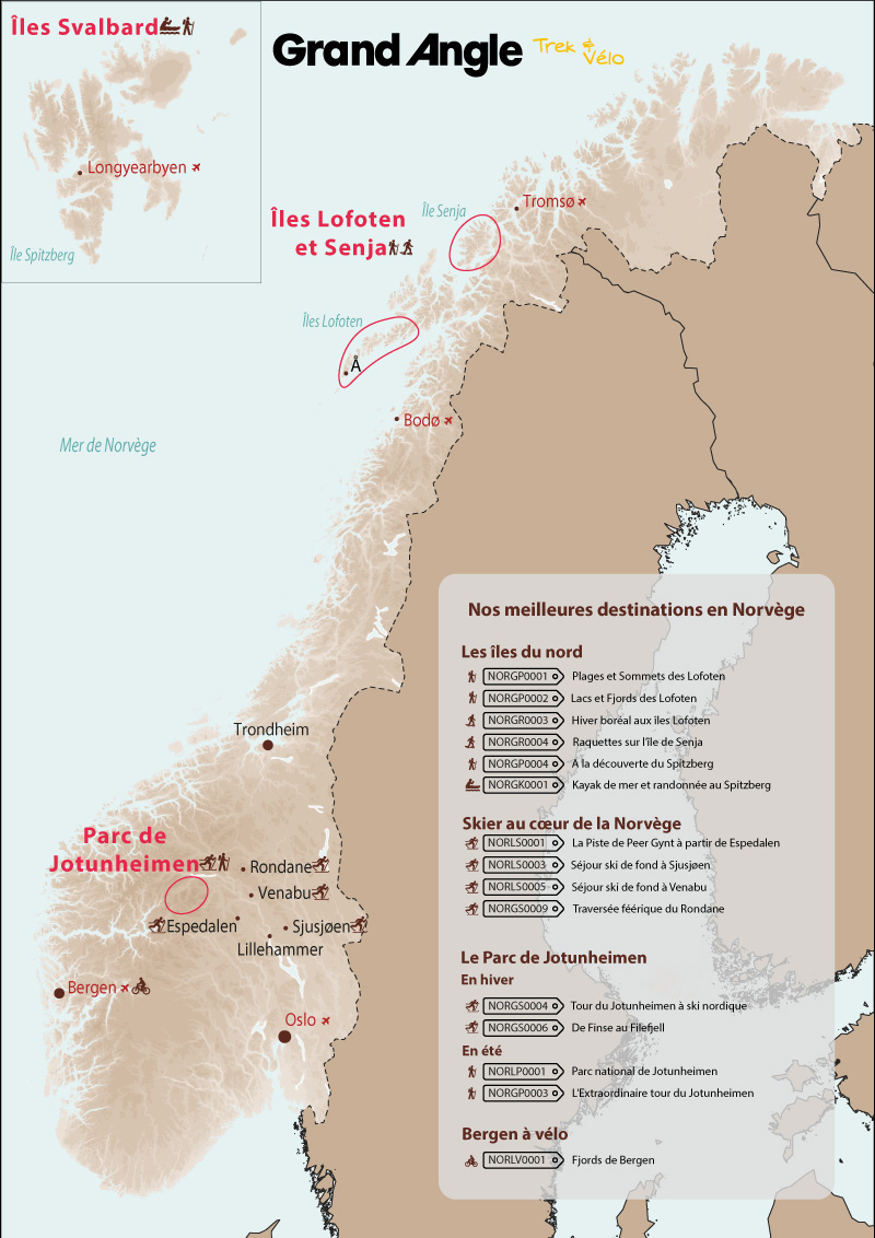 carte voyages ski norvege