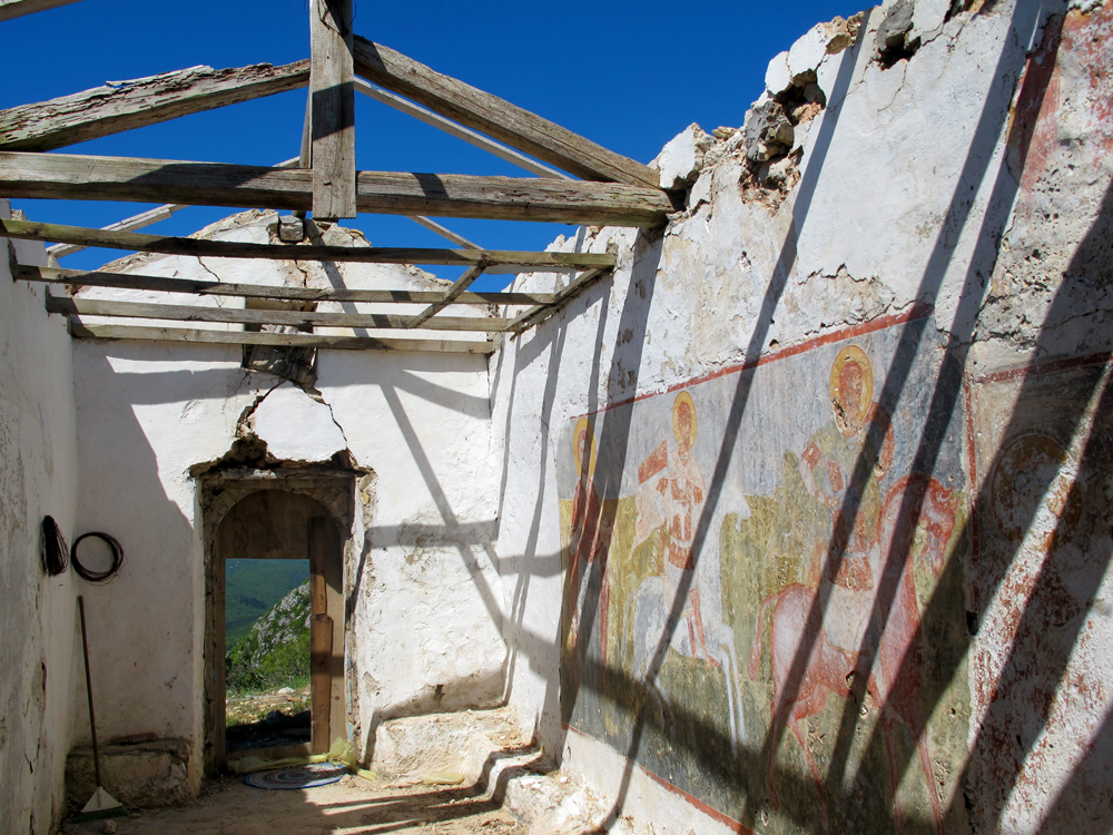 Fresque de la chapelle de Taxiarchis sur l’île de Corfou © François Ribard