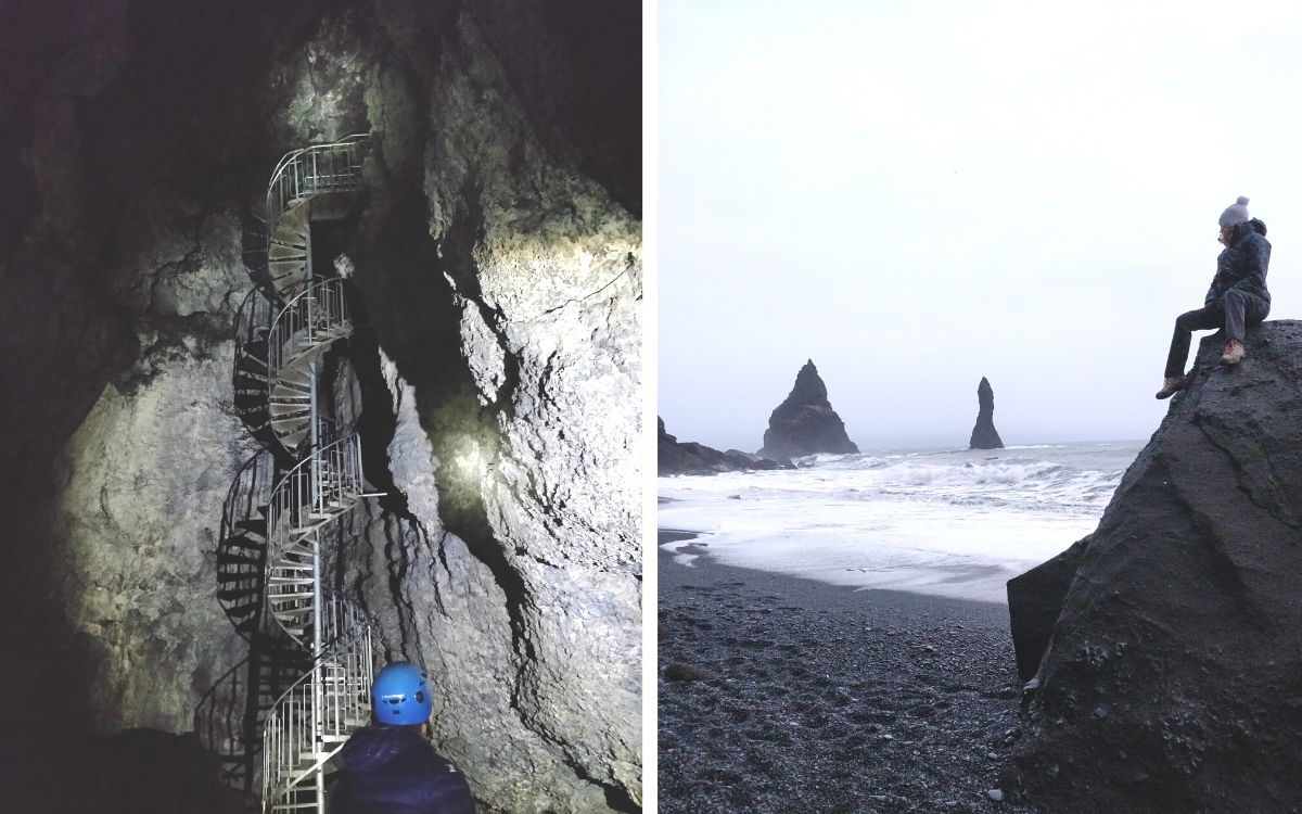 Grotte de lave et plage de sable noir Vik i Mrdal