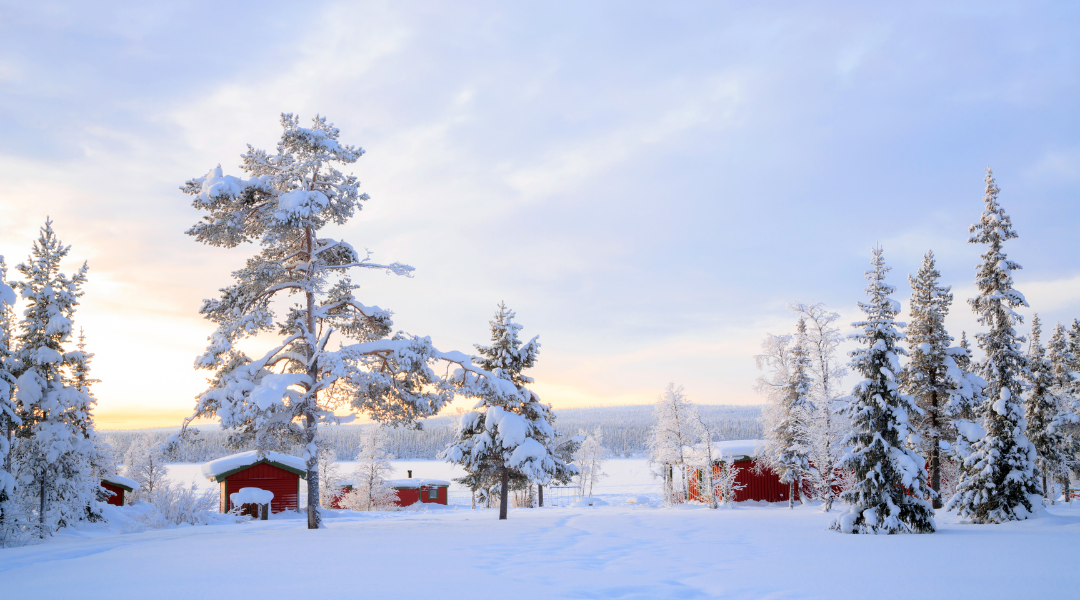 Suède sous la neige