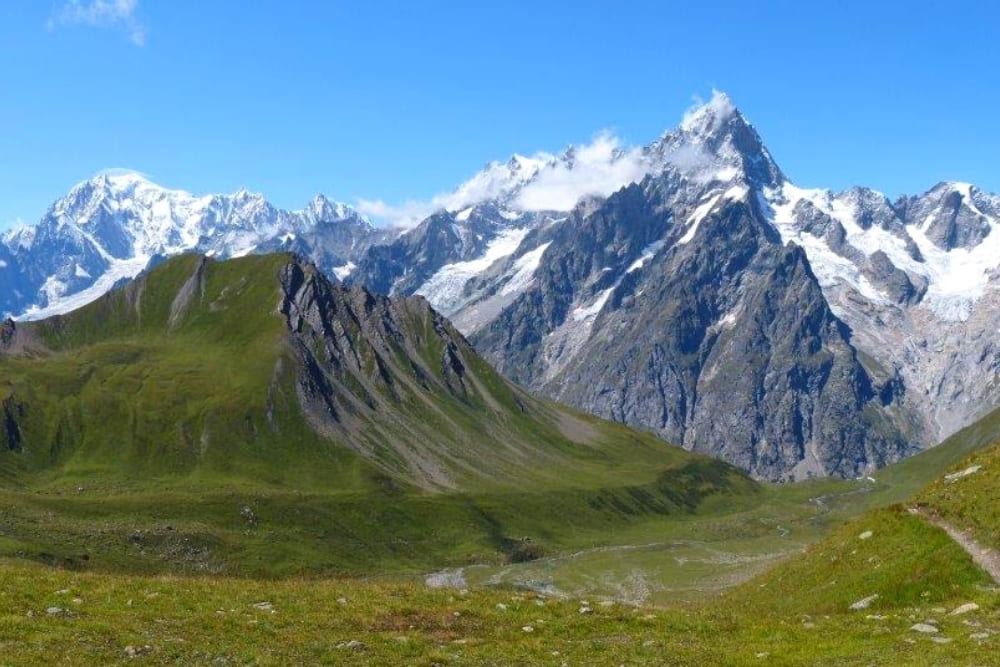 Paysages enneigés sur le Tour des Géants © Laurent Comte