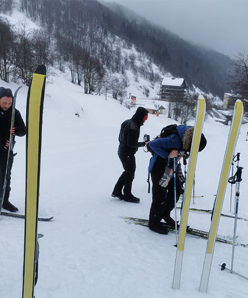 J1 Prise en main des skis de randonnée nordique © Marie Depuydt