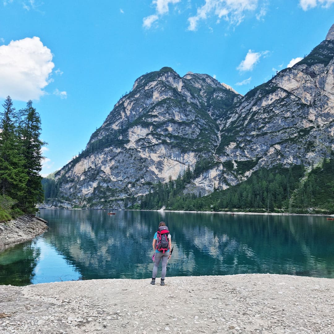 Arrivée au lac de Braies