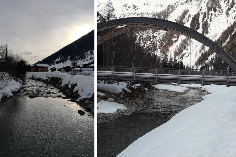 Le Rhône peu après qu'il ait pris sa source