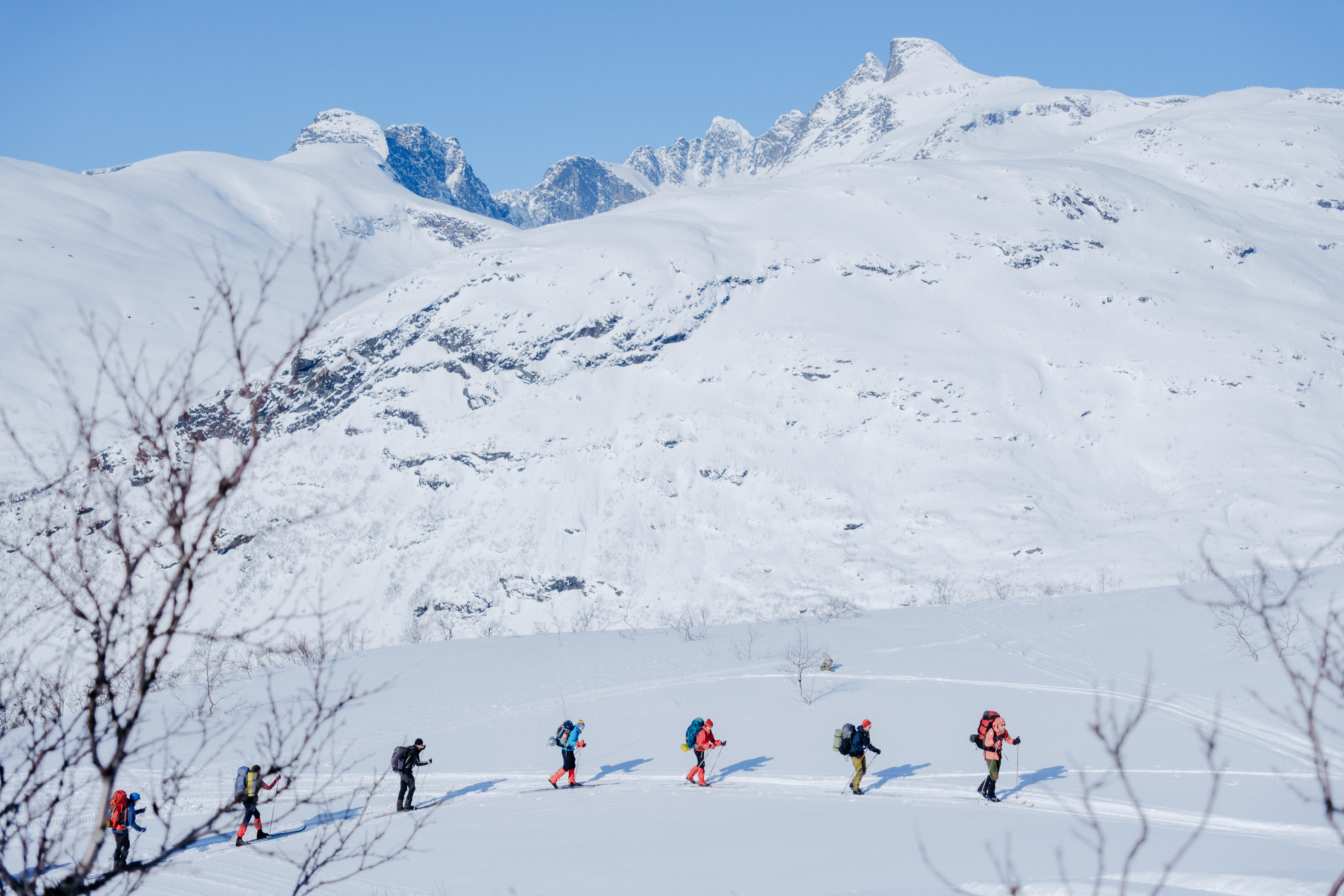 Skieur dans le Jotunheiment côté occidental