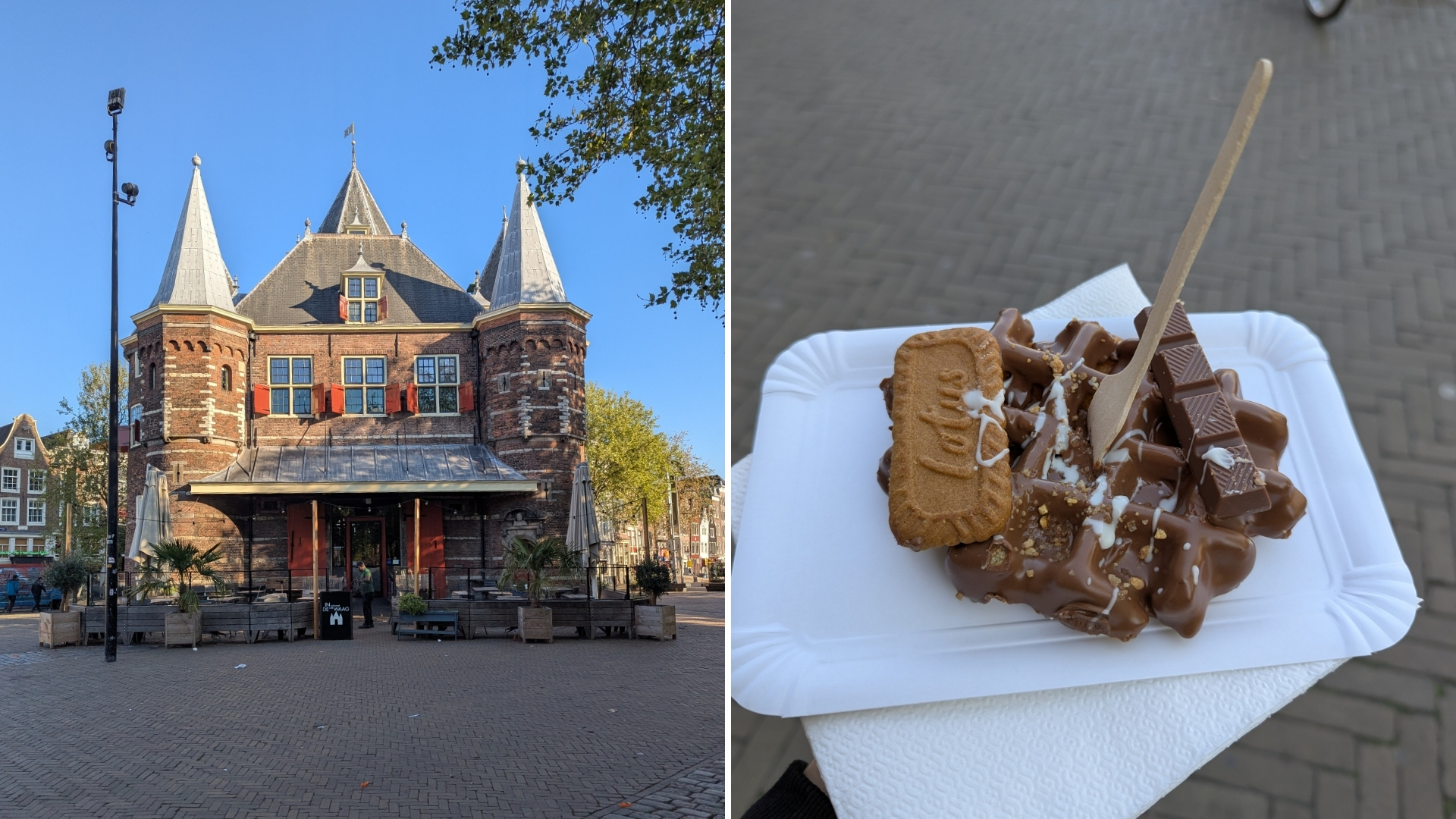 Nieuwmarkt et gaufre amsterdam article elodie