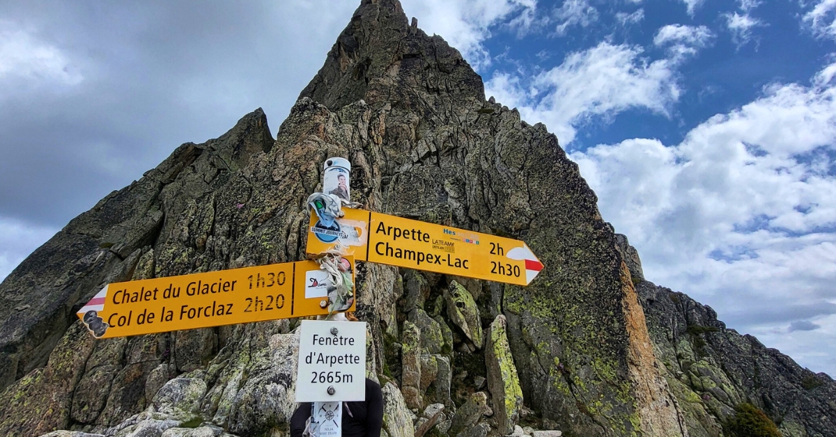 TMB  La variante de la Fenêtre d'Arpette