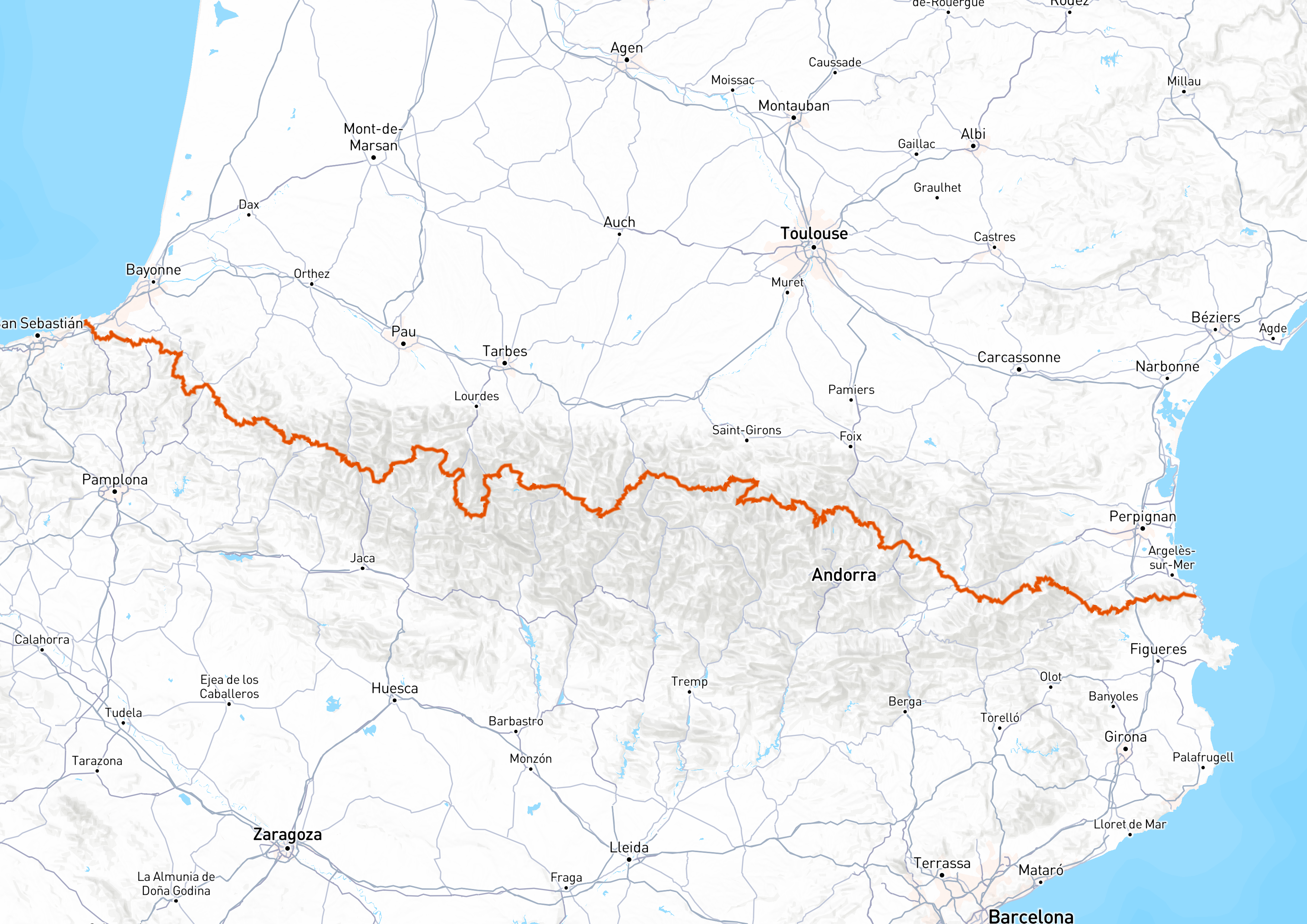 GR10 - carte itinéraire