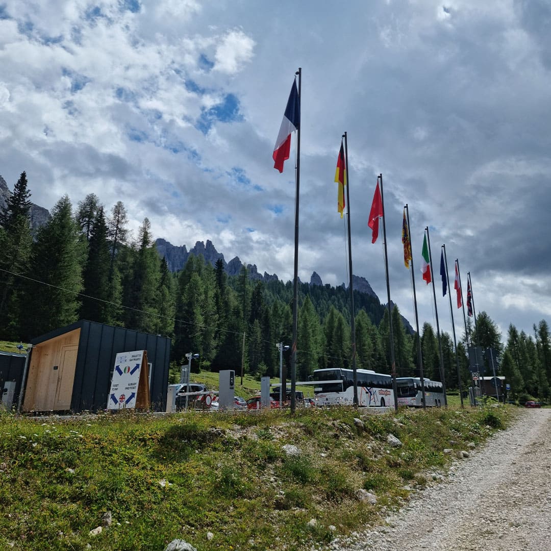 Péage routier des Tre Cme dans les Dolomites