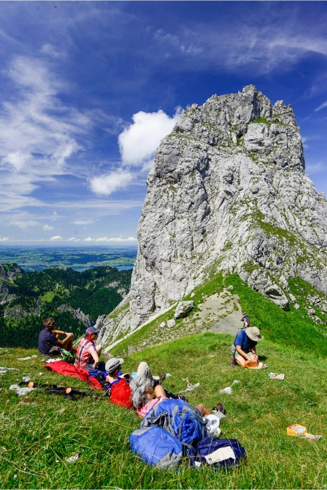 Pique-nique devant le Gabelschrofen © Jean-Marc Porte