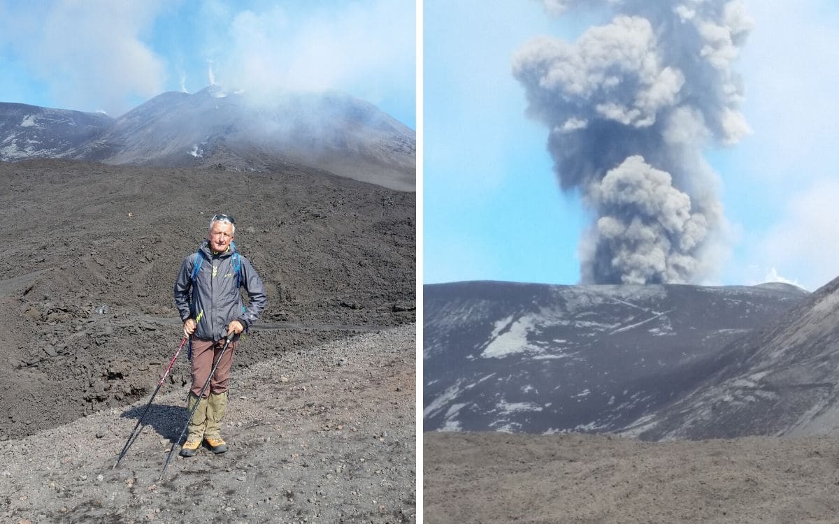 Randonnée face à l'Etna