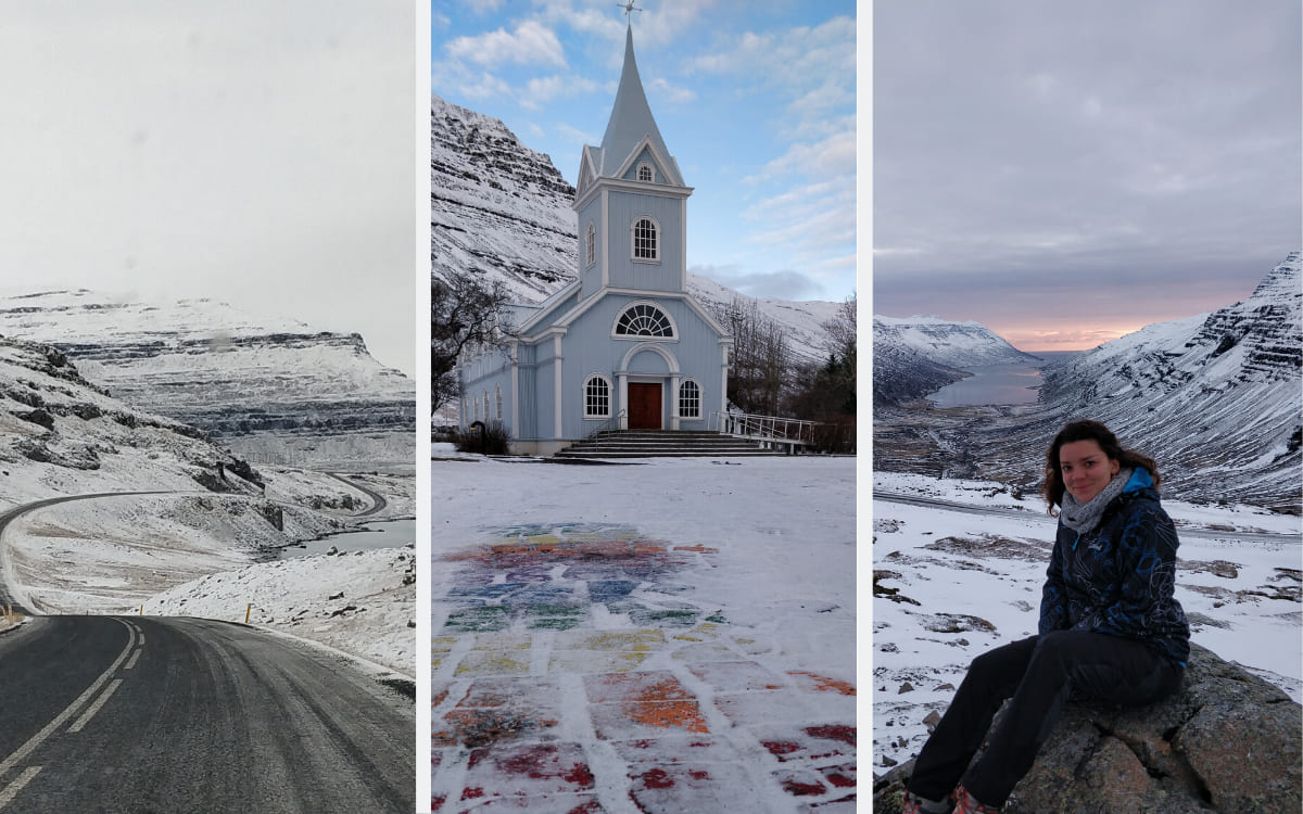 Route 1 Église de Seyðisfjörður et paysages des fjords