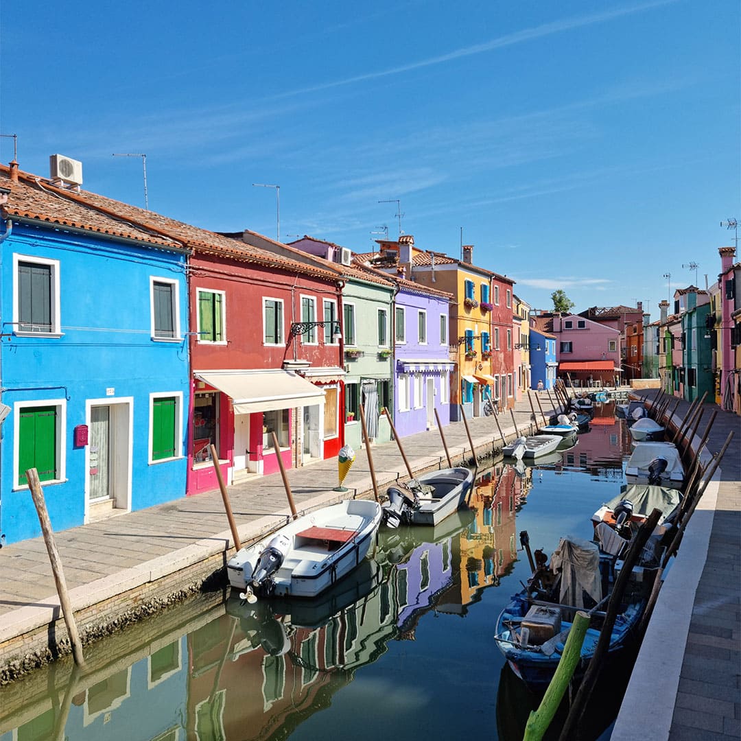 Rues colorées de Venise