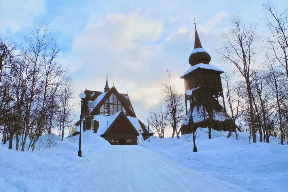 Architecture en bois traditionnelle de Laponie suédoise © François Trifard