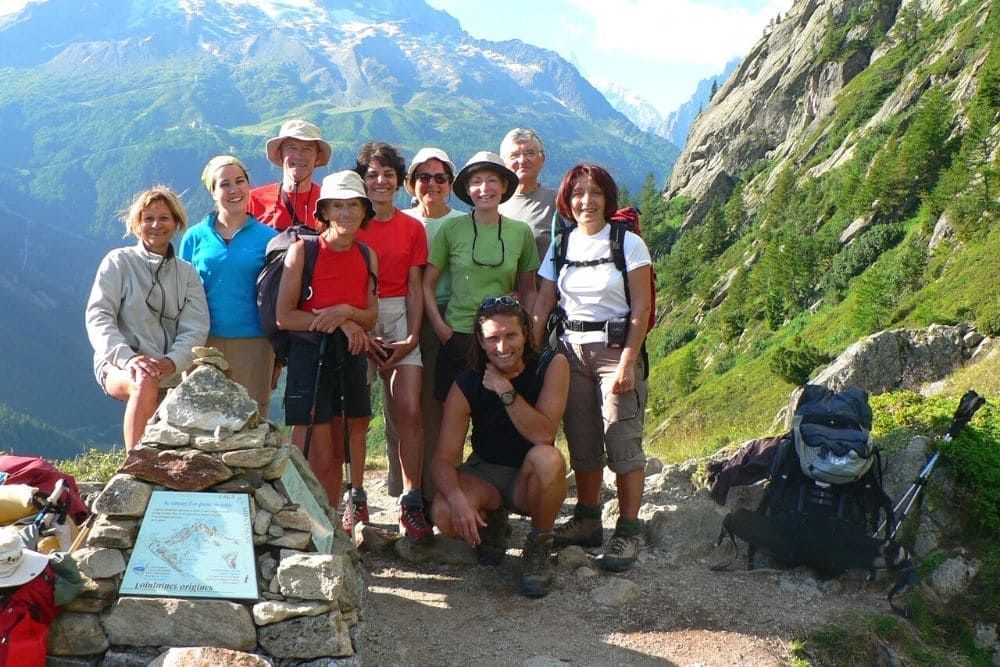 Randonneurs sur le Tour du Mont Blanc
