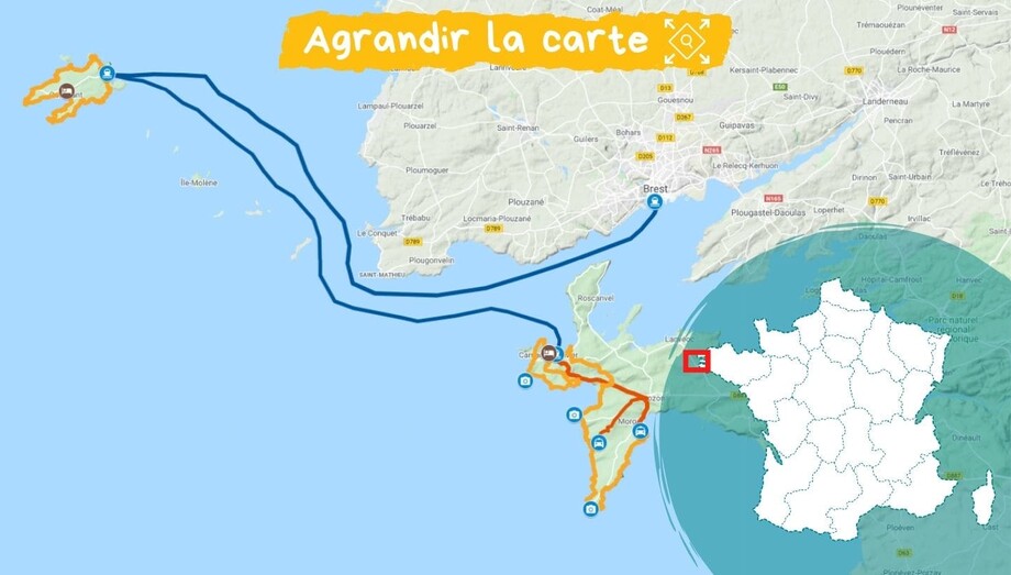 Itinéraire séjour Presqu’île de Crozon et Ouessant