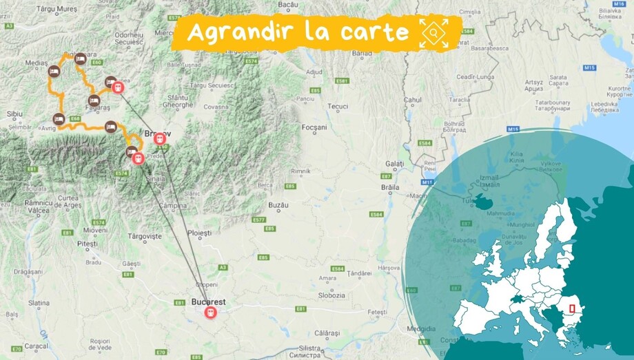 Carte Transylvanie à vélo 