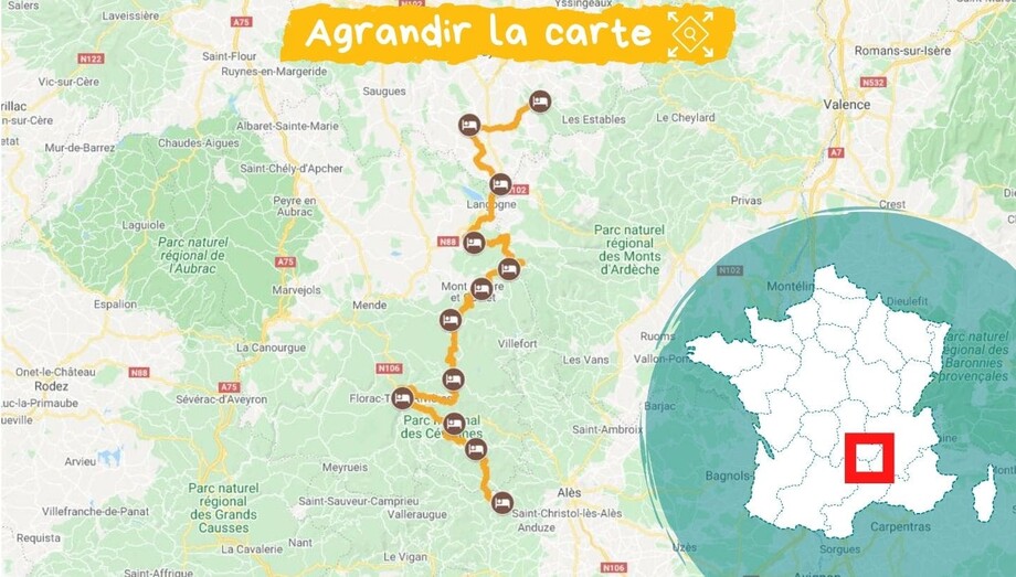itinéraire chemin de stevenson intégral