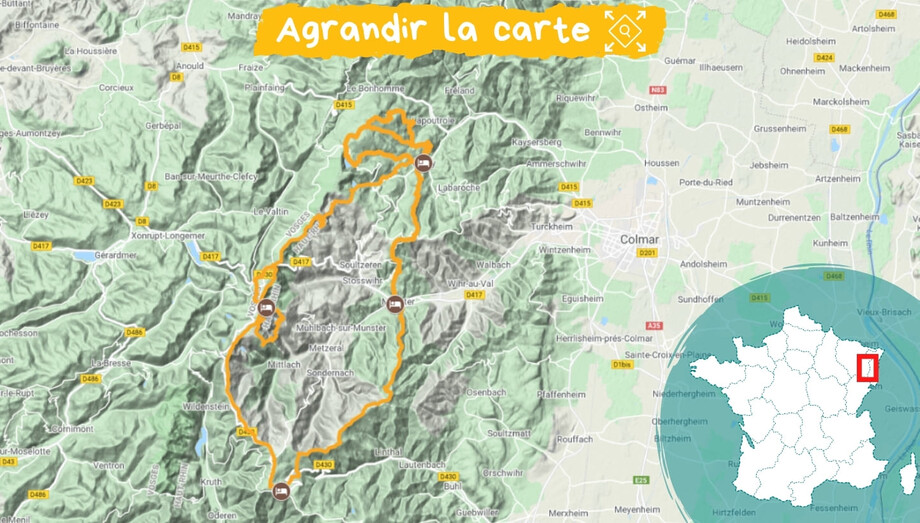 Itinéraire crètes, lacs et ballons des Vosges