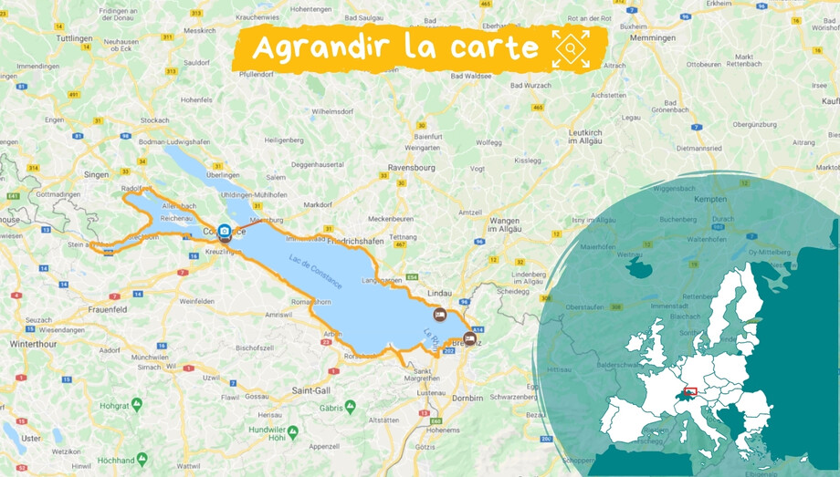Itinéraire Le Tour du lac de Constance, version sportive