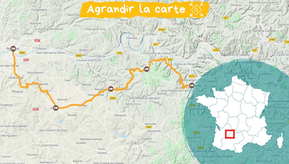 Itinéraire Le Périgord, de Bergerac à Belvès Itinéraire Le Périgord, de Bergerac à Belvès