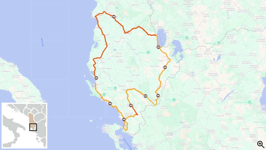 Tour de l'Albanie à Vélo