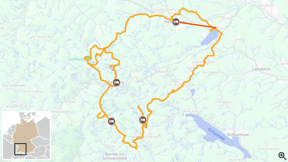 itinéraire randonnée en foret noire allemagne 