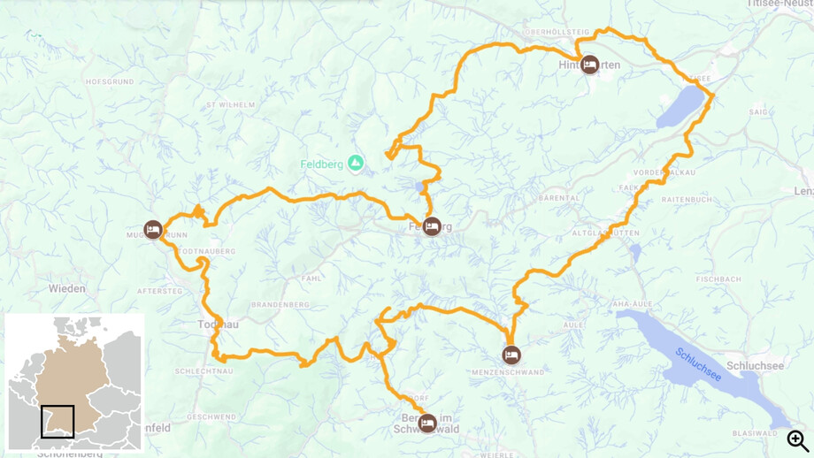 itinéraire randonnée en foret noire allemagne