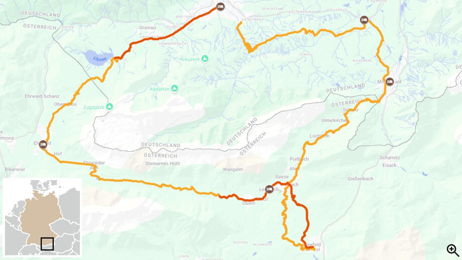 Tour de la Zugspitze, Garmisch et Leutasch