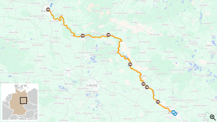 L'Elbe de Dresde à Magdebourg itinéraire vélo