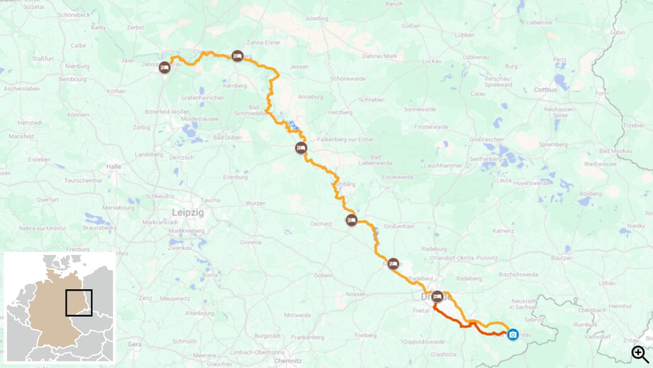 L’Elbe de Dresde à Dessau à vélo